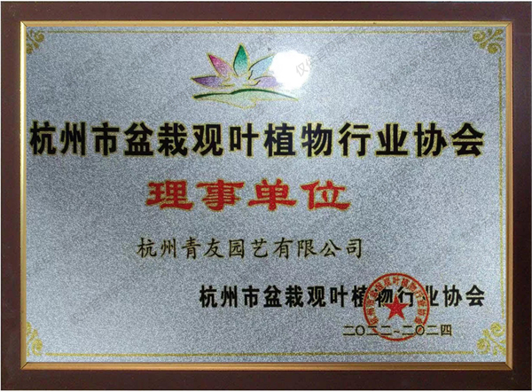 杭州市盆栽观叶植物行业协会理事单位